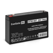 Exegate EX282951RUS Аккумуляторная батарея DTM 607 (6V 7Ah, клеммы F1) Exegate EX282951RUS Аккумуляторная батарея DTM 607 (6V 7Ah, клеммы F1)