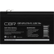 CBR Аккумуляторная VRLA батарея CBT-GP1270-F1 (12В 7Ач), клеммы F1 CBR Аккумуляторная VRLA батарея CBT-GP1270-F1 (12В 7Ач), клеммы F1