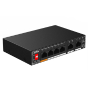 DAHUA DH-SG1006P 6-портовый гигабитный неуправляемый коммутатор c PoE, 4xRJ45 1Gb PoE, 2xRJ45 1Gb uplink, суммарно 60Вт, коммутация 14 Гбит/с, MAC-таблица 2K, металл