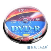 Диски DVD-R VS 4.7Gb, 16x, Cake Box 10шт. (20410) 