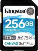 SecureDigital 256Gb Kingston Canvas Go Plus SDXC UHS-I U3 V30 (170/90 Mb/s) SDG3/256GB SecureDigital 256Gb Kingston Canvas Go Plus SDXC UHS-I U3 V30 (170/90 Mb/s) SDG3/256GB