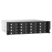 QNAP TL-R1620Sep-RP SAS-модуль расширения, 16 отсеков 3,5&quot;/2,5&quot; SAS/SATA 12/6 Гбит/с, стоечное исполнение, 2 блока питания.  