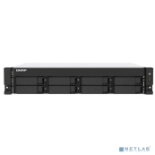 QNAP TS-873AU-4G NAS 8 HDD trays, 2x 2.5 GbE, rackmount, 1 PSU. 64-bit 4-core AMD V1500B 2,2 GHz, 4 GB. RAM (1*4 GB) up to 32GB (2*16 GB). W/o rail kit RAIL-B02