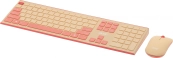 Acer OCC205 [ZL.ACCEE.00F] Комплект (клавиатура+мышь) розовый/бежевый/USB/slim беспроводной 