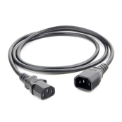 Шнур ПВС-АП 3*0,75 C13C14-250-10-1,8, черный, 1,8 м, C13-C14, 3x0.75, 10А, с заземлением, Power Cube, Россия 