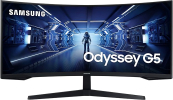LCD Samsung 34" C34G55TWWI черный {VA 3440x1440 165Hz 1ms 8bit 21:9 250cd 2500:1 178/178 HDMI2.0 DisplayPort1.4 FreeSync(Prem)} 