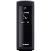 CyberPower VP1200ELCD ИБП {Line-Interactive, Tower, 1200VA/720W USB/RS-232/RJ11/45  (4 + 1 EURO), 12В/7,2 Ач х 2}