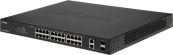 D-Link DGS-1100-26MPPV2/A3A Настраиваемый L2 коммутатор с 24 портами 10/100/1000Base-T и 2 комбо-портами 1000Base-T/SFP (порты 1-24 PoE 802.3af/at, порты 21-24 PoE 802.3bt, PoE-бюджет 525 Вт)