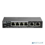 Ruiji RG-ES206GC-P 6 портов Gigabit Ethernet, коммутатор с облачным управлением 4 PoE/PoE+ порта, 54W 