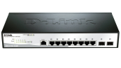 D-Link DGS-1210-10/ME/A1A Управляемый L2 коммутатор с 8 портами 10/100/1000Base-T и 2 портами 1000Base-X SFP