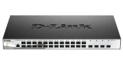 D-Link DGS-1210-28XS/ME/B1A Управляемый L2 коммутатор с 24 портами 100/1000Base-X SFP и 4 портами 10GBase-X SFP+