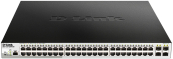 D-Link DGS-1210-52MP/ME/B2A PROJ Управляемый L2 коммутатор с 48 портами 10/100/1000Base-T и 4 портами 1000Base-X SFP (порты 1-8 PoE 802.3af/at, порты 9-48 PoE 802.3af, PoE-бюджет 370 Вт)