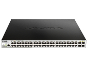 D-Link DGS-1210-52MPP/ME/B3A PROJ Управляемый L2 коммутатор с 48 портами 10/100/1000Base-T и 4 портами 1000Base-X SFP (48 портов PoE 802.3af/at, PoE-бюджет 740 Вт)