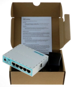 MikroTik RB750Gr3 hEX Маршрутизатор гигабитный высокопроизводительный Ethernet with power supply and case 5 port 10/100/1000
