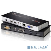 ATEN CE770-(AT-G) Удлинитель, SVGA+KBD&amp;MOUSE USB+AUDIO+RS232, 300 метр., 1xUTP Cat5e, SPHD15+HD-DB15+2xUSB A-тип+ 2xMINI JACK+DB9, Female, с KVM-шнуром USB 1.8м., Б.П. 220> 5.3V 