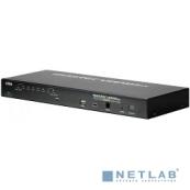 ATEN CS1708i-D(F)(E)(-AT-Gi) Переключатель, электрон., KVM, 1 local user PS2/USB+VGA+1 IP user => 8 cpu PS2/USB+VGA, со шнурами PS/2 1.8м/USB 1.8м., 1600x1200 удал.конс/2048x1536 локал.конс, 1U 19" 