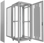 Cabeus ND-05C-42U80/100 Шкаф монтажный телекоммуникационный 19" напольный для распределительного и серверного оборудования 42U 800x1000x2055mm (ШхГхВ) передняя и задняя перфорированные двери, ручка с 
