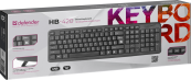 Defender Клавиатура  HB-420 RU Black USB [45420] {Проводная, полноразмерная} 