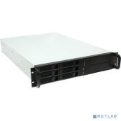 Procase ES206-SATA3-B-0 {2U 6 SATA3/SAS hotswap HDD, глубина 650мм, MB 12"x13", без Б/П,черный}