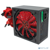 Ginzzu PC500 14CM(Red) 80+ black,APFC,24+4p,2 PCI-E(6+2), 5*SATA, 4*IDE,оплетка, кабель питания,цветная коробка 