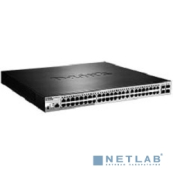 D-Link DGS-1210-52MP/ME/B1A PROJ Управляемый коммутатор 2 уровня с 48 портами 10/100/1000Base-T с поддержкой PoE и 4 портами 1000Base-X SFP