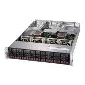 Supermicro SYS-2029U-TR4 2U, 2xLGA3647 (up to 205W), iC621 (X121PU), 24xDDR4, up to 24x2.5 SAS/SATA, up to 4x2.5 NVME Gen3 (optional), 4x 1000Base-T (i350), 2x PCIE x16, 4x PCIE x8 LP, 1x PCIE x8 LP, 