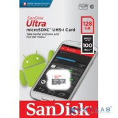 Micro SecureDigital 128Gb SanDisk Ultra® Class 10 UHS-I [SDSQUNR-128G-GN6MN] 