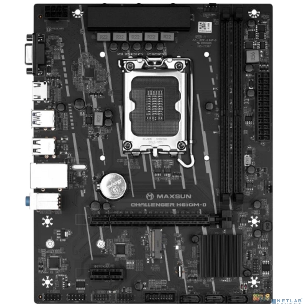 MAXSUN MS-Challenger H610M-D (Socket 1700, mATX, 2*DDR4, VGA/HDMI, 3*SATA3, 1*M.2, 1*PCIEx16/1*PCIEx1, 4*USB 2.0, 2*USB 3.2 Gen1, LAN 1*1G, RTL) MAXSUN MS-Challenger H610M-D (Socket 1700, mATX, 2*DDR4, VGA/HDMI, 3*SATA3, 1*M.2, 1*PCIEx16/1*PCIEx1, 4*USB 2.0, 2*USB 3.2 Gen1, LAN 1*1G, RTL)