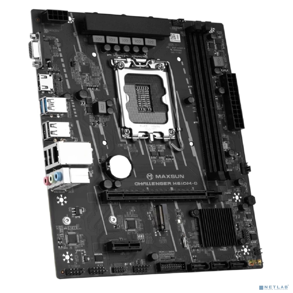 MAXSUN MS-Challenger H610M-D (Socket 1700, mATX, 2*DDR4, VGA/HDMI, 3*SATA3, 1*M.2, 1*PCIEx16/1*PCIEx1, 4*USB 2.0, 2*USB 3.2 Gen1, LAN 1*1G, RTL) MAXSUN MS-Challenger H610M-D (Socket 1700, mATX, 2*DDR4, VGA/HDMI, 3*SATA3, 1*M.2, 1*PCIEx16/1*PCIEx1, 4*USB 2.0, 2*USB 3.2 Gen1, LAN 1*1G, RTL)