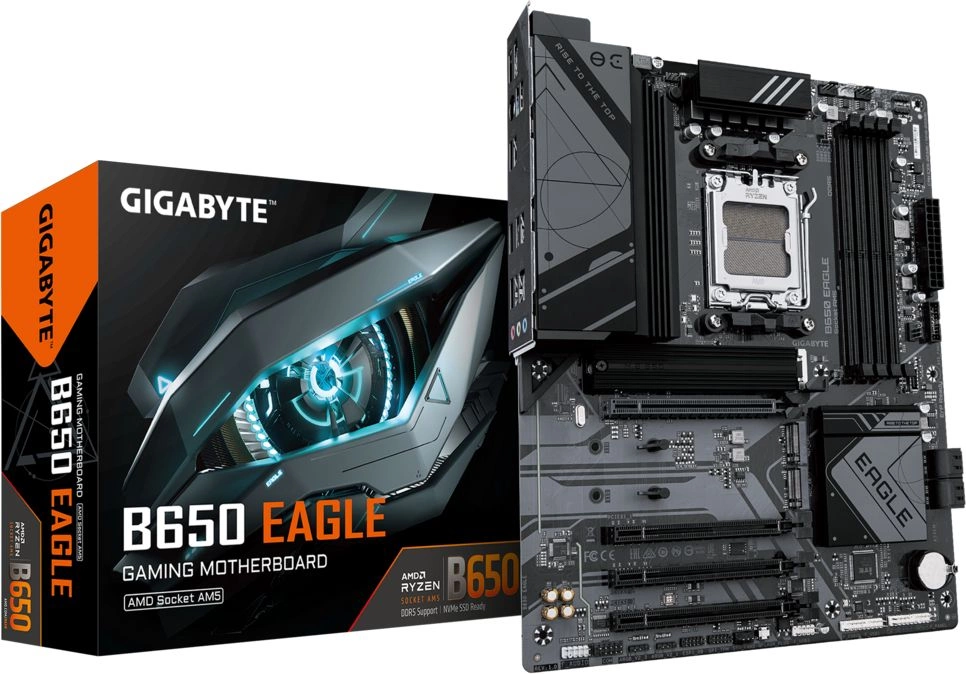 Gigabyte B650 EAGLE {AM5, B650, 4xDDR5 ATX AC`97 8ch(7.1) GbLAN RAID+HDMI+D  ATX}