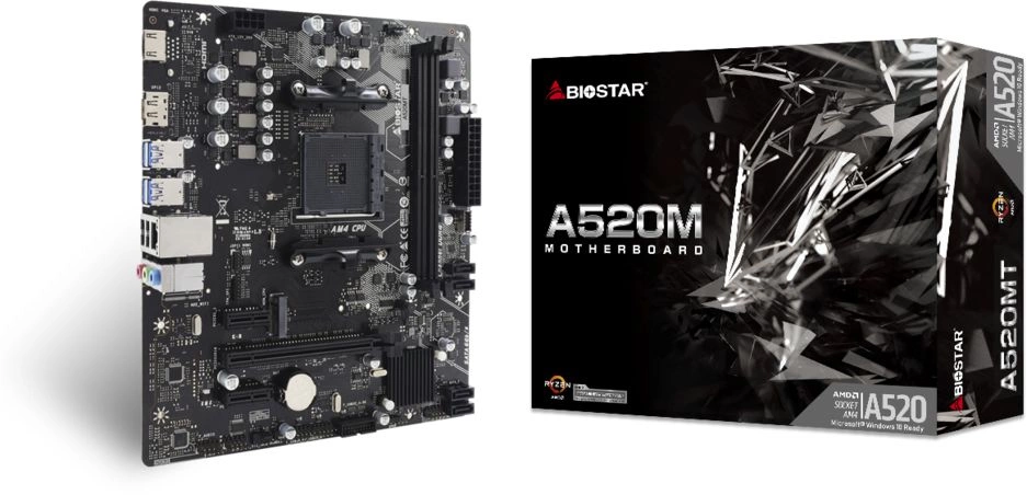 Biostar A520MT {Soc-AM4 AMD A520 2xDDR4 mATX AC`97 8ch(7.1) GbLAN RAID+HDMI+DP} Biostar A520MT {Soc-AM4 AMD A520 2xDDR4 mATX AC`97 8ch(7.1) GbLAN RAID+HDMI+DP}