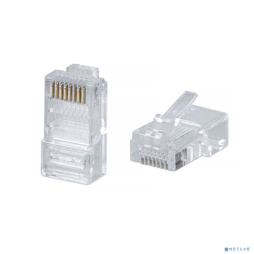 Cabeus 8P8C-C6-FC Коннектор RJ-45 быстрой установки под витую пару, категория 6 , универсальный (для одножильного и многожильного кабеля) для проводников с толщиной по изоляции до 1,05 мм
