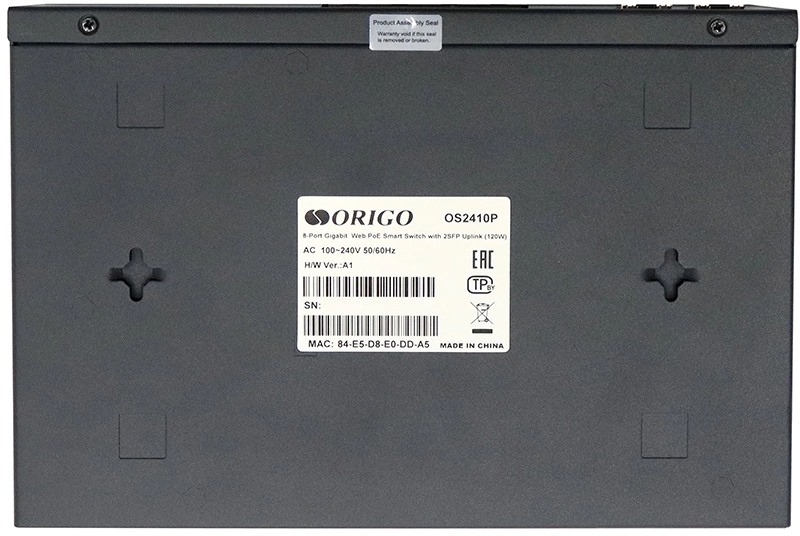 ORIGO OS2410P/120W/A1A Настраиваемый L2 PoE-коммутатор 8x1000Base-T PoE+, 2x1000Base-X SFP, PoE-бюджет 120 Вт