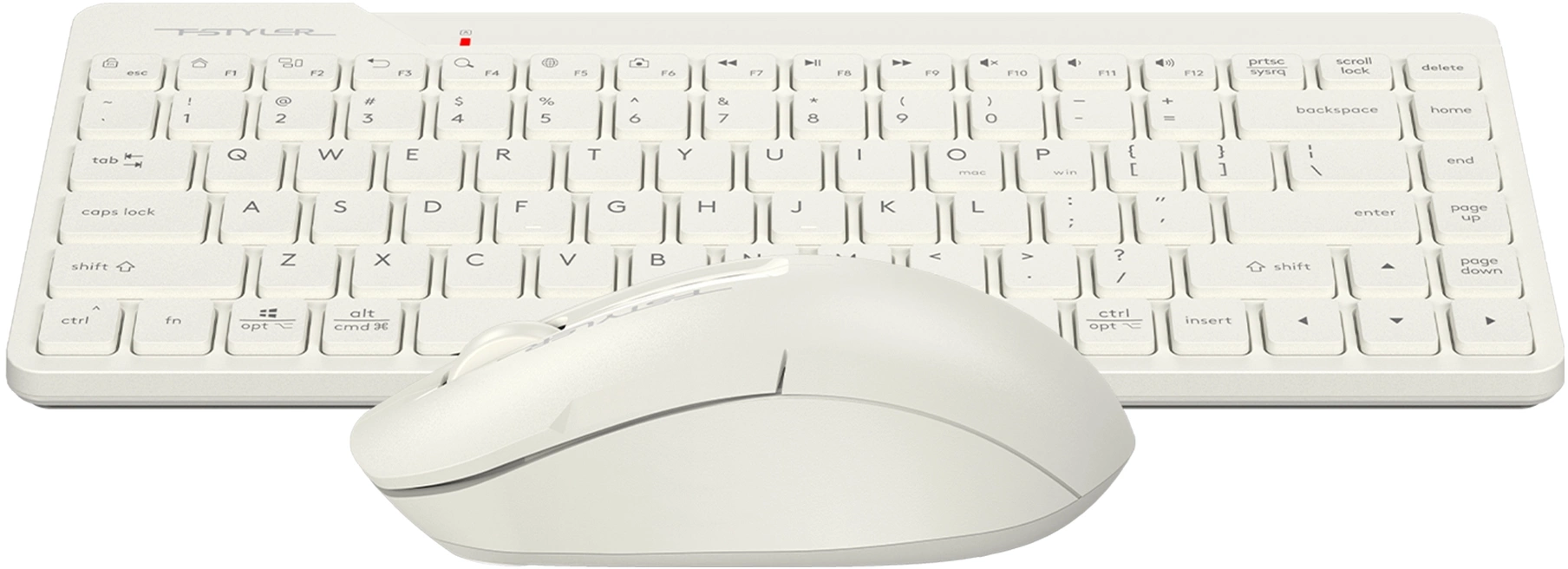 Комплект клавиатура+мышь беспров. A4TECH Fstyler FG2200 Air2 beige (USB, slim) (FG2200 AIR2 BEIGE)