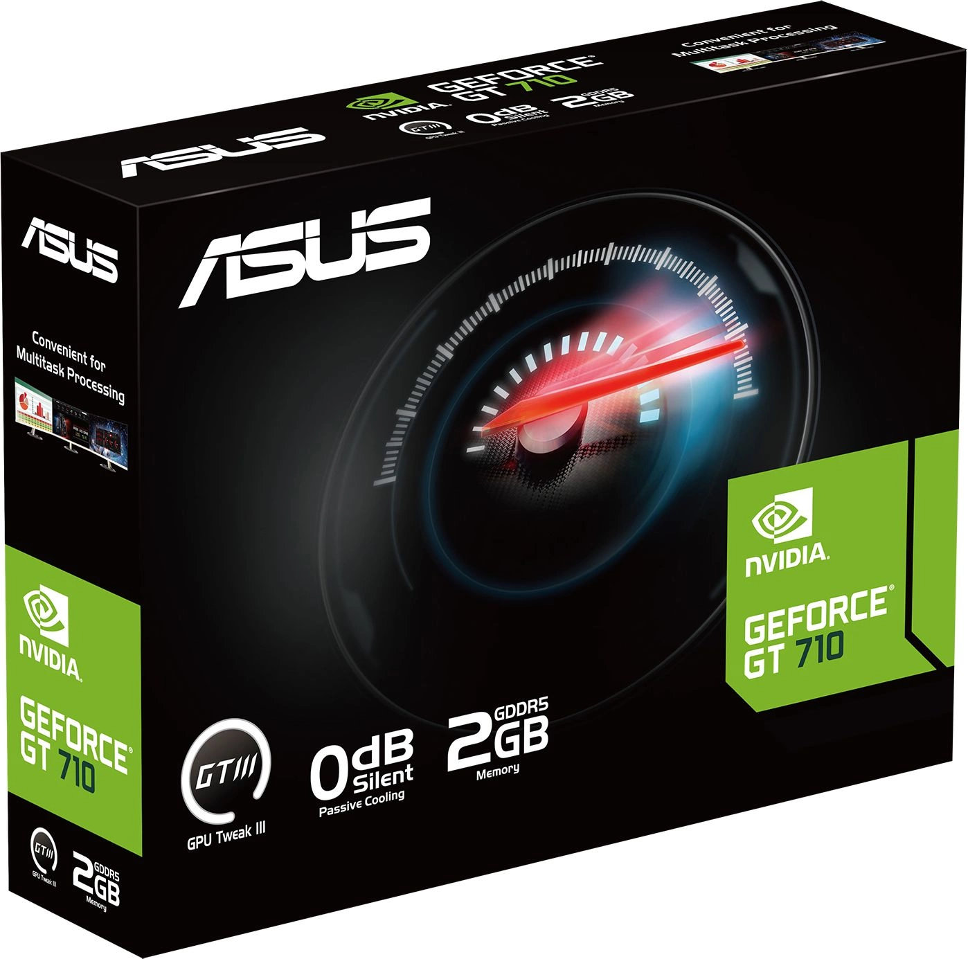Видеокарта ASUS GeForce GT710 EVO 2GB GDDR5 64bit VGA/DVI/HDMI PASSIVE (GT710-SL-2GD5-BRK-EVO) RTL