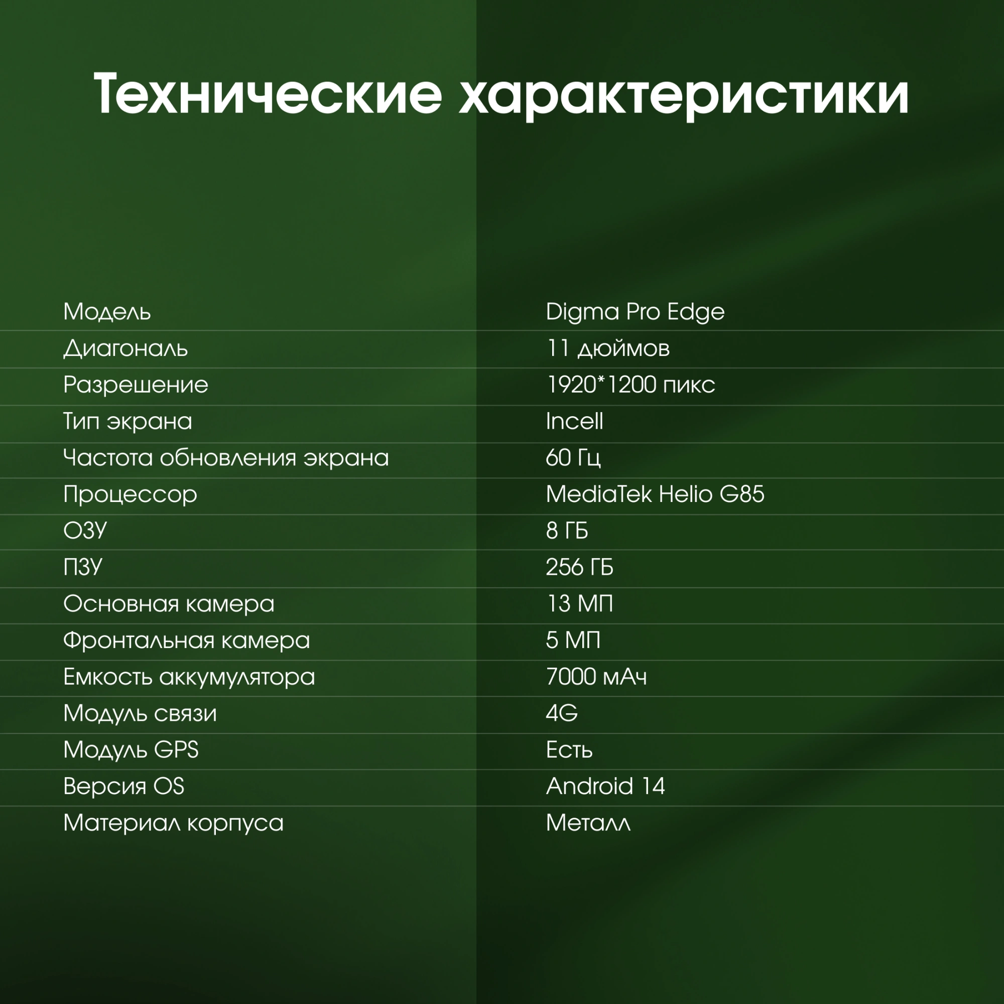 Digma Pro Edge G85 8C/8Gb/256Gb 11" In-Cell 1920x1200/4G/2Sim/синий/BT/13Mpix/5Mpix/7000mAh 2017989