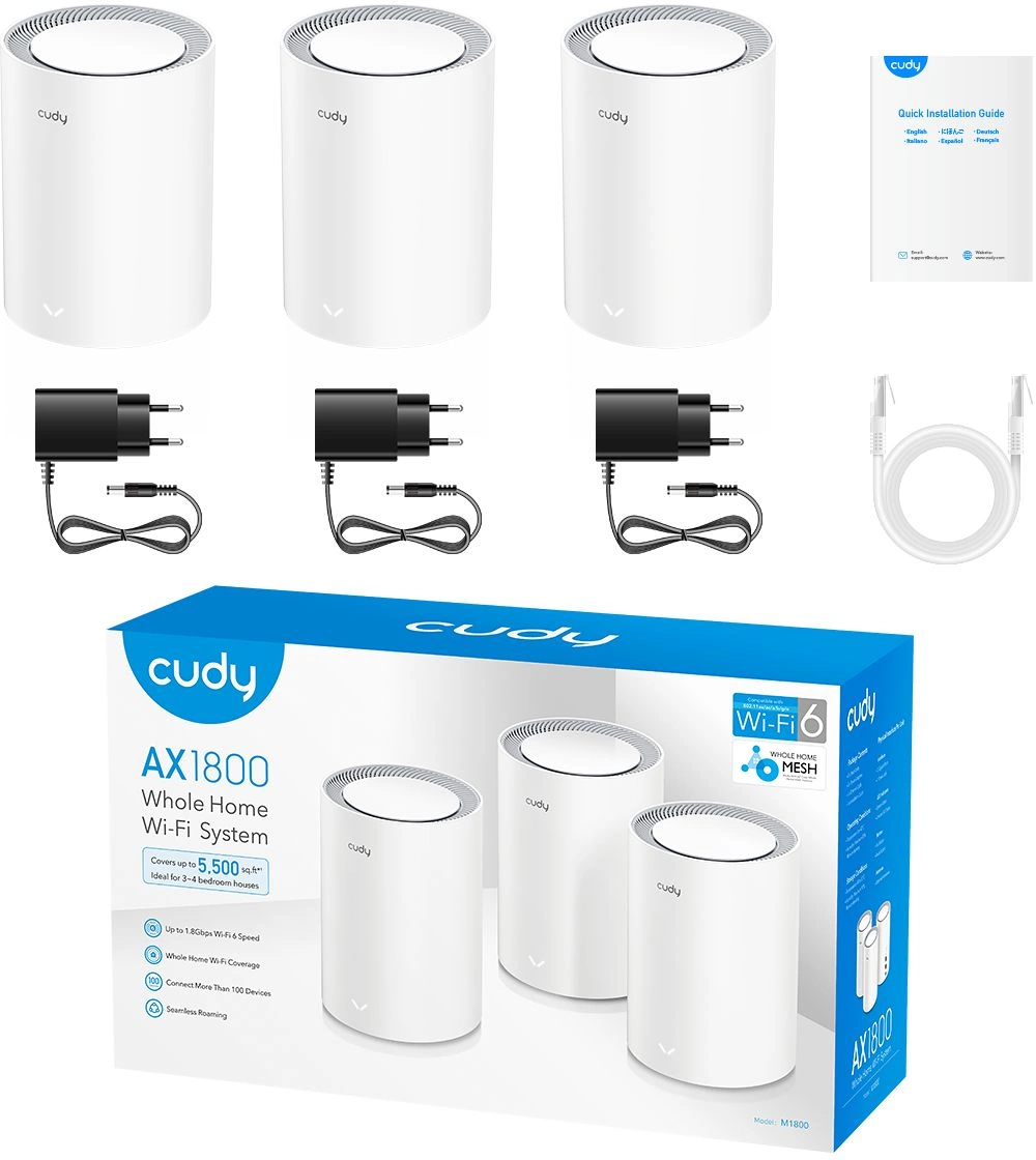 CUDY M1800(3-PACK)