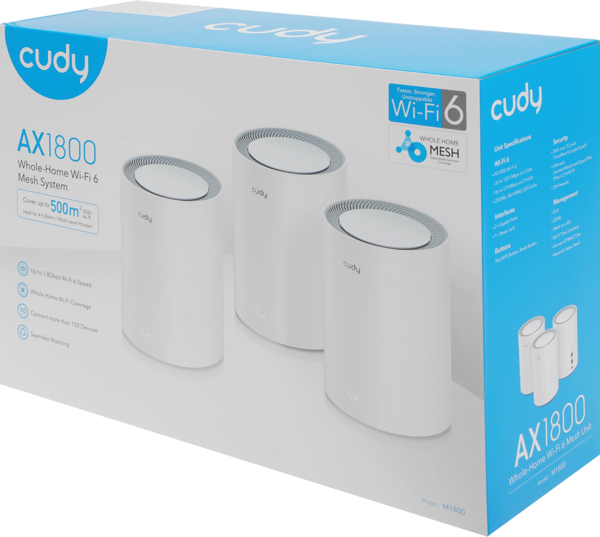 CUDY M1800(3-PACK)