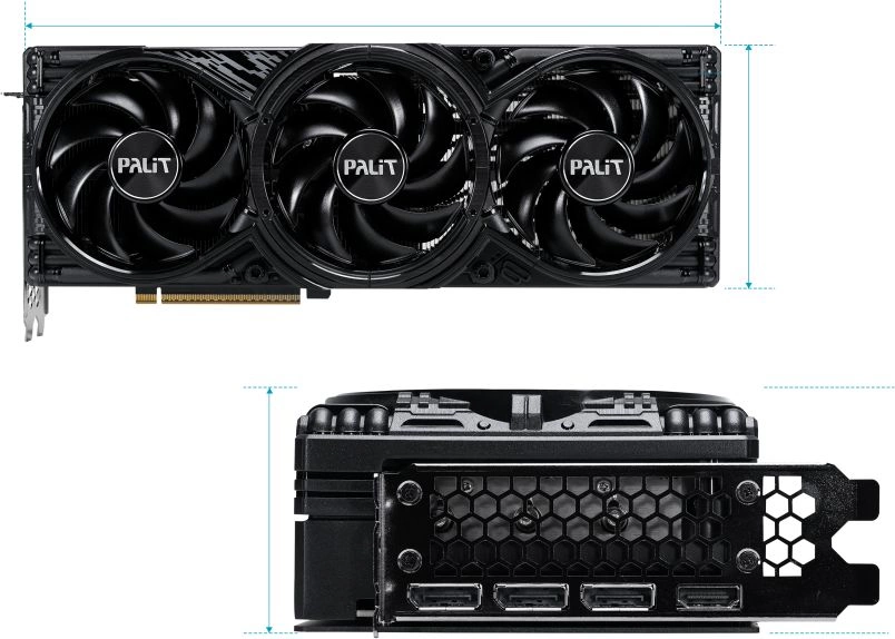 Видеокарта Palit RTX5080 GAMINGPRO OC 16GB GDDR7 256bit 3xDP HDMI 3FAN RTL NE75080S19T2-GB2031A