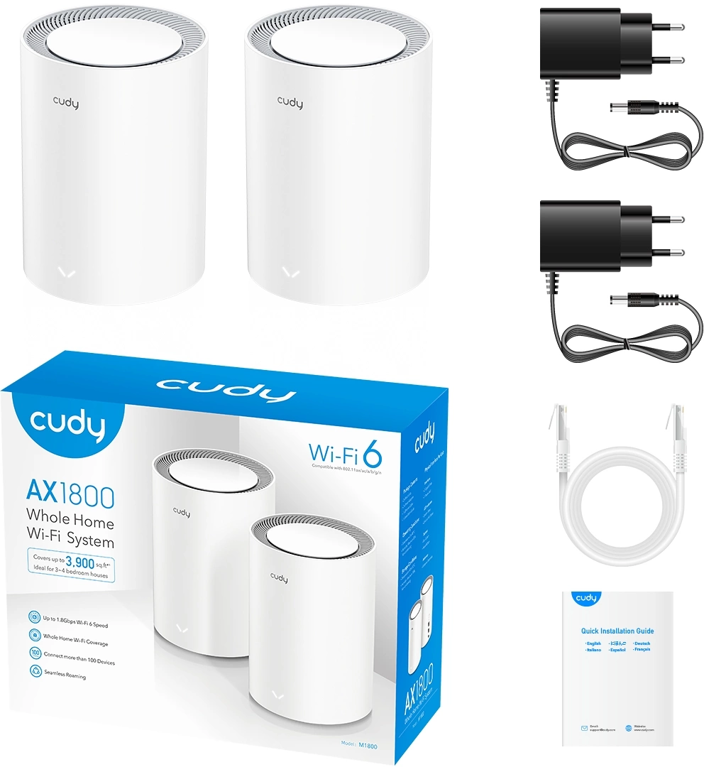 CUDY M3000(2-PACK) WHITE