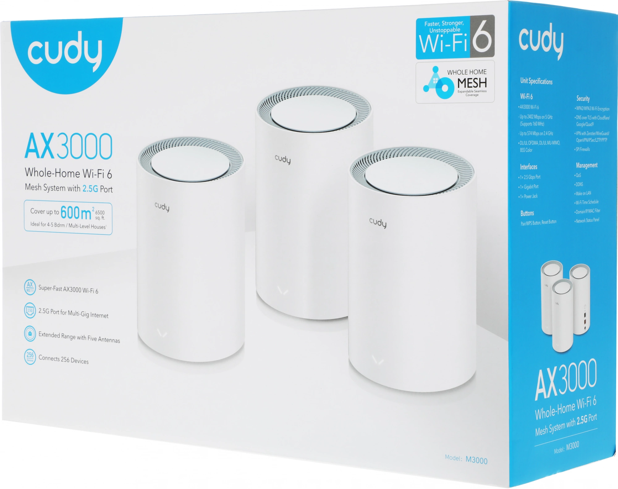 CUDY M3000(3-PACK) WHITE CUDY M3000(3-PACK) WHITE