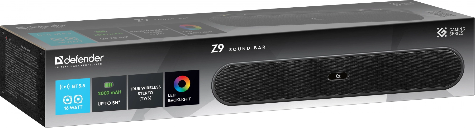 Defender Саундбар Z9 16Вт, BT/LIGHT/FM/USB/TF/AUX [65229]