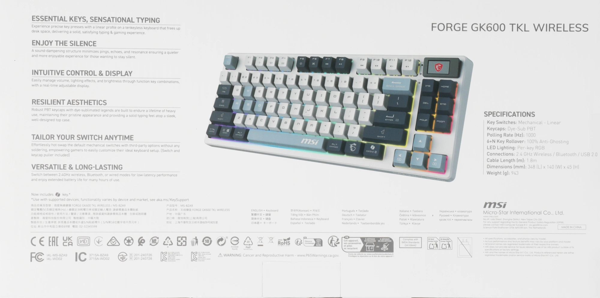 MSI S11-43RUP01-HH9 MSI S11-43RUP01-HH9