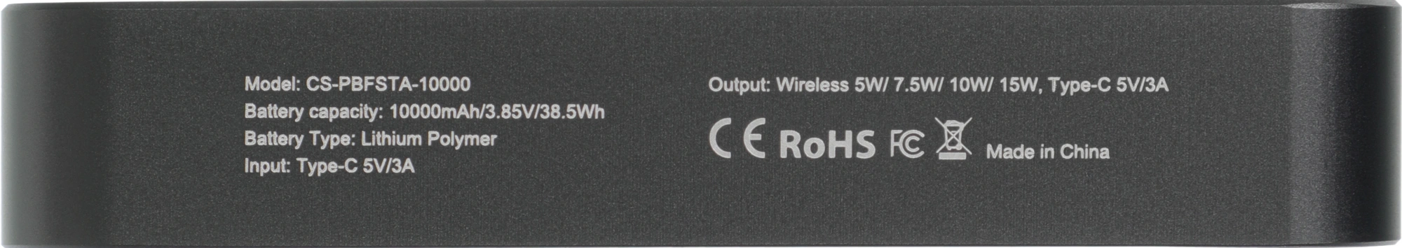 Мобильный аккумулятор Cactus CS-PBFSTA-10000 10000mAh 22.5W 4.5A USB-C беспров.зар. серый Мобильный аккумулятор Cactus CS-PBFSTA-10000 10000mAh 22.5W 4.5A USB-C беспров.зар. серый