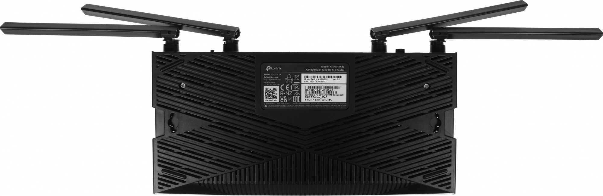TP-Link Archer AX20 AX1800 Двухдиапазонный Wi-Fi 6 роутер TP-Link Archer AX20 AX1800 Двухдиапазонный Wi-Fi 6 роутер