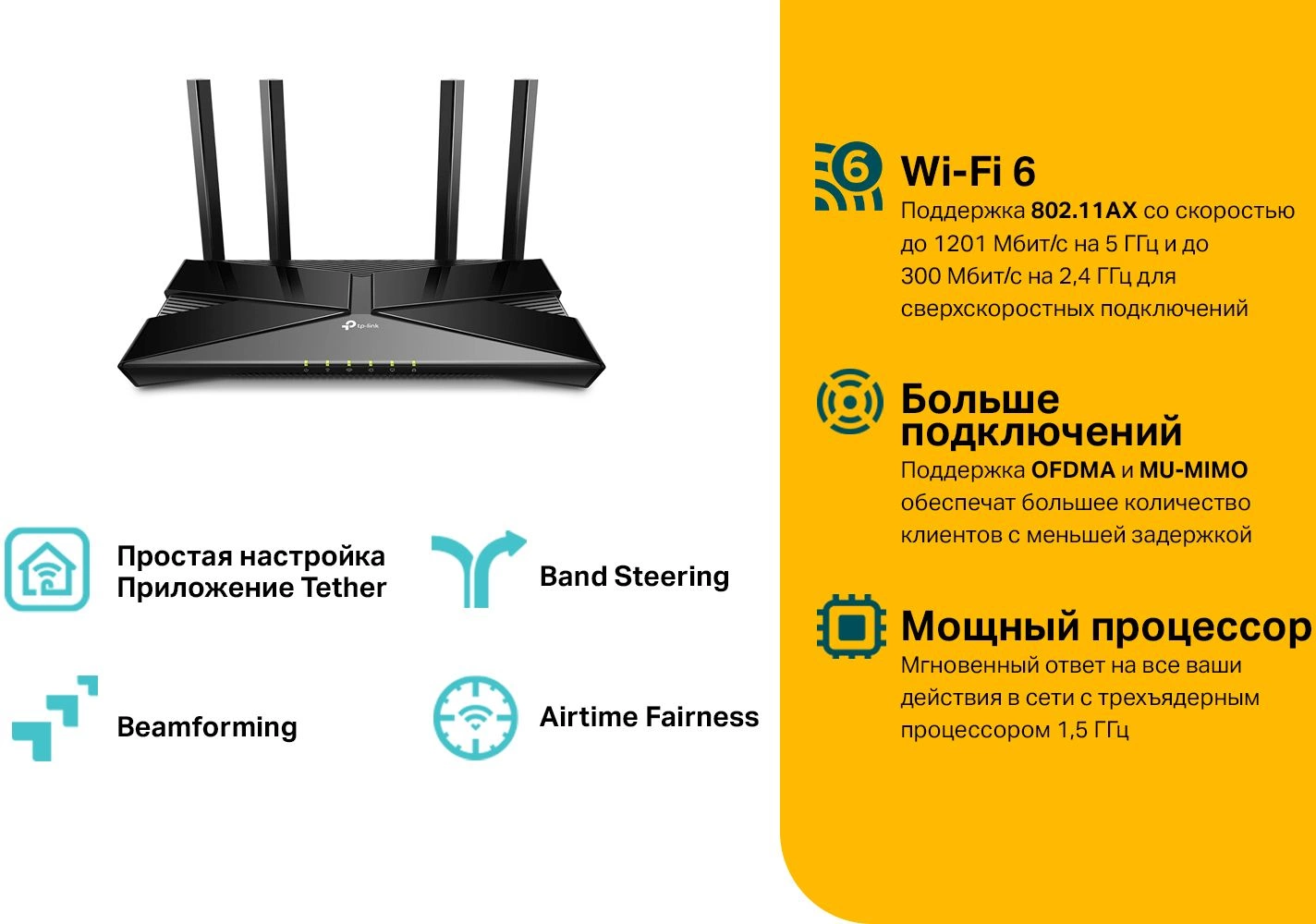 TP-Link Archer AX10 Двухдиапазонный гигабитный роутер Wi-Fi AX1500 с поддержкой Mesh TP-Link Archer AX10 Двухдиапазонный гигабитный роутер Wi-Fi AX1500 с поддержкой Mesh