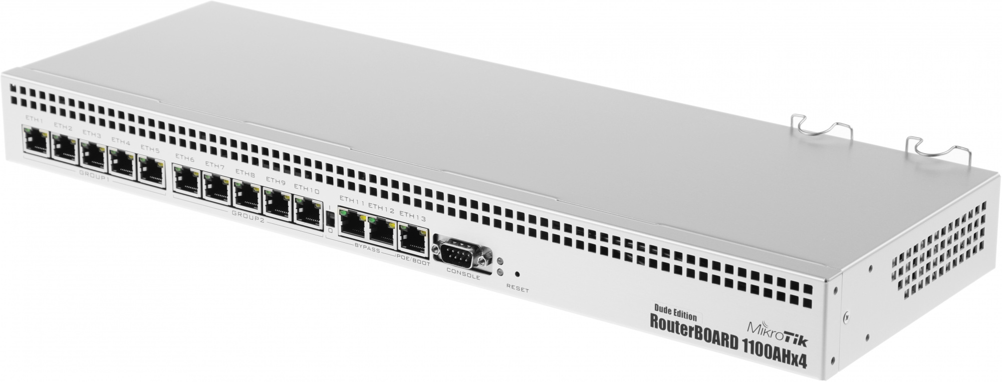 MikroTik RB1100DX4 Dude Edition Маршрутизатор, в стойку, 13x 1G Ethernet, 2x SATA3, 2x M.2, 60Gb SSD