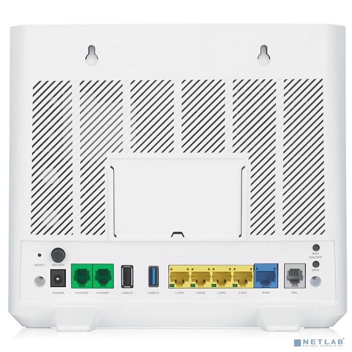 ZYXEL VMG8825-T50K-EU01V1F Wi-Fi роутер VDSL2/ADSL2+ 2xWAN (RJ-45 GE и RJ-11), Annex A, profile 35b, MU-MIMO, 802.11a/b/g/n/ac (2,4 + 5 ГГц) до 450+1700 Мбит/с, 4xLAN GE, 2xFXS, 1xUSB2.0, 1xUSB3.0