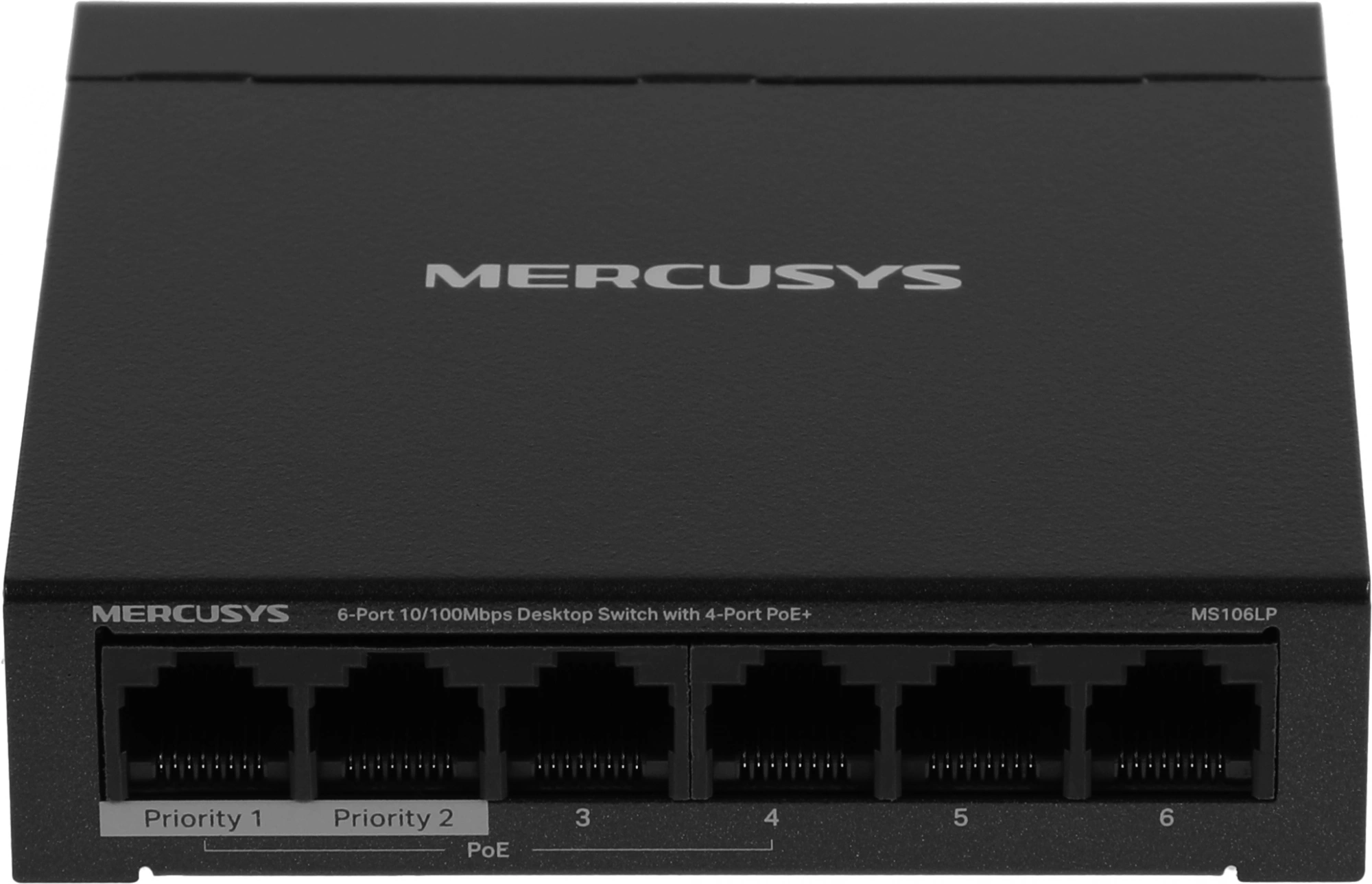 Mercusys MS106LP Настольный коммутатор с 6 портами 10/100 Мбит/с (4 порта PoE+)