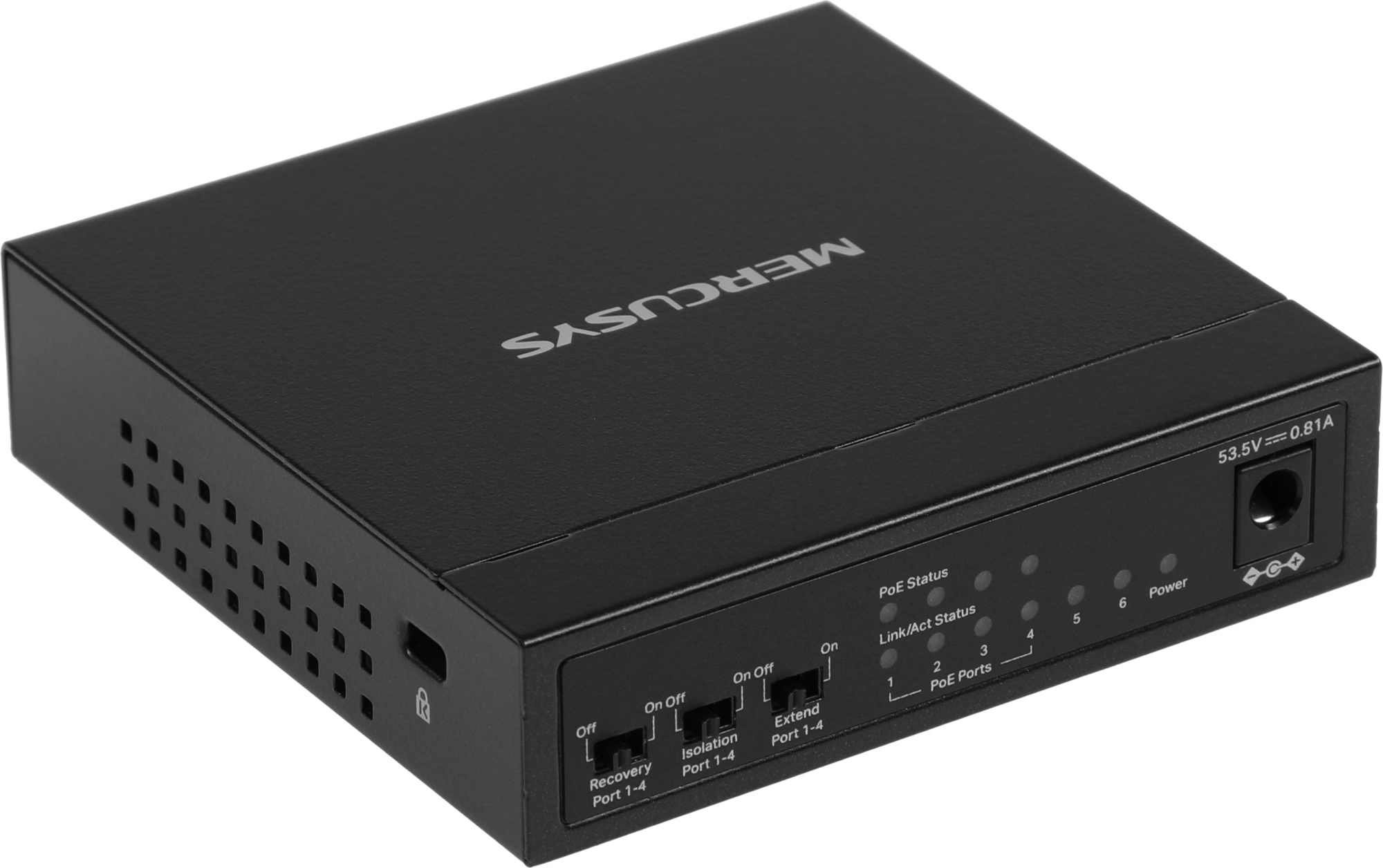 Mercusys MS106LP Настольный коммутатор с 6 портами 10/100 Мбит/с (4 порта PoE+)